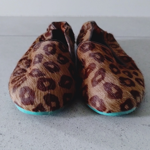 Calf Hair Leopard Print Ballet Flats - Picture 5 of 8